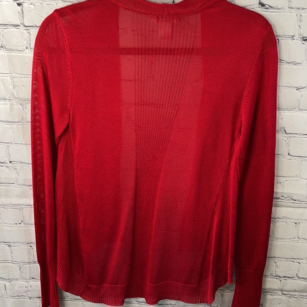 ✨ Cache Red Lightweight Cardigan - Size Small - Picture 5 of 5